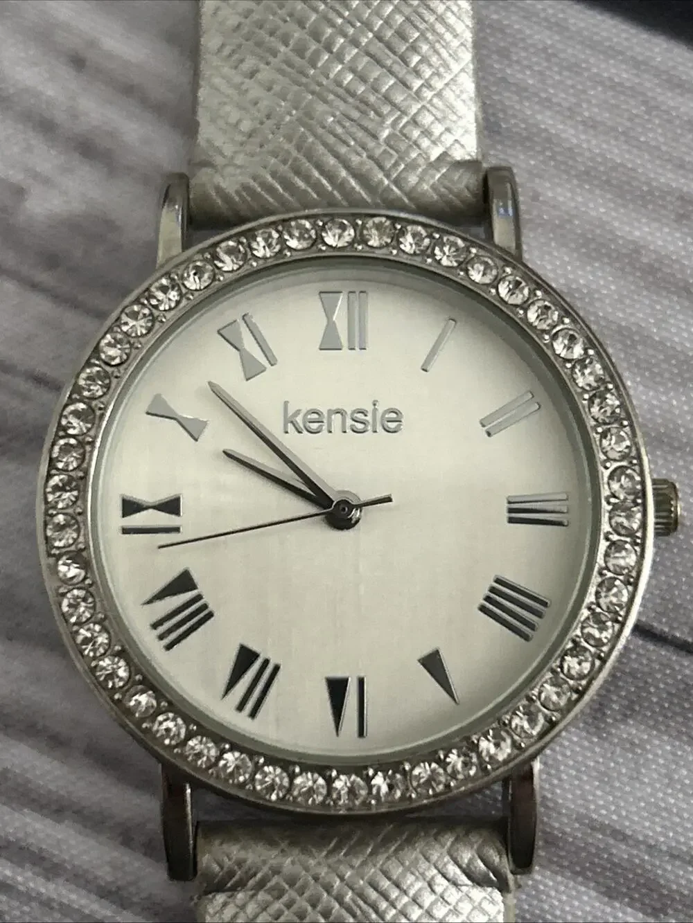 Kensie Silver Tone White Dial Women’s Quartz Watch